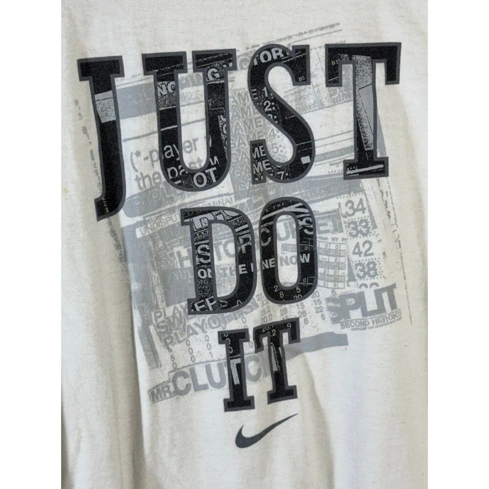 Vintage Nike Swoosh White Just Do It Shirt‎ XXL
